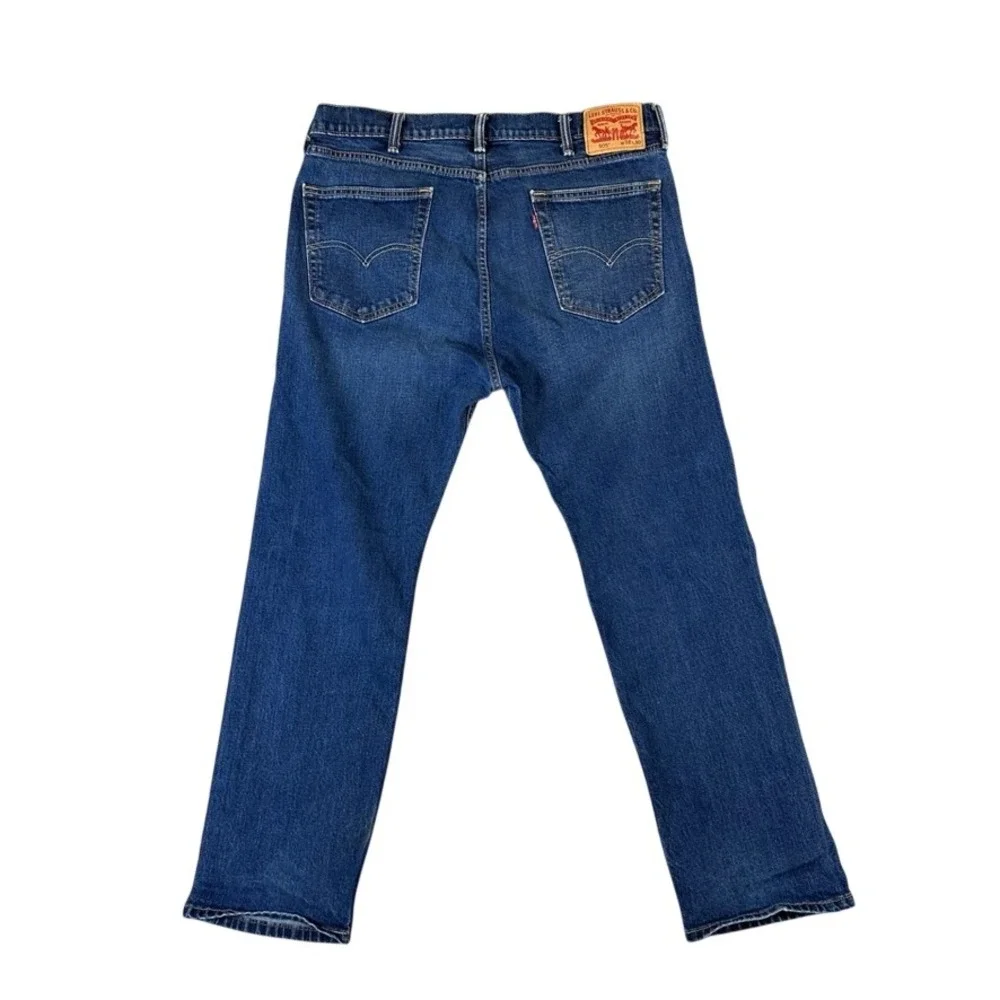 Levis 505 Regular Fit Jeans Mens 38x30 Dark Wash Straight Leg PC9-00505-1455